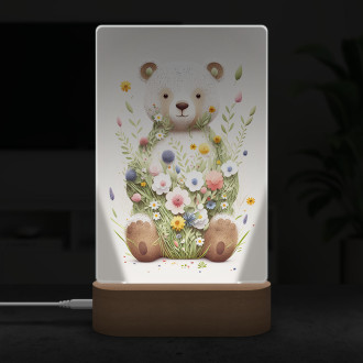 Lamp Floral polar teddy bear
