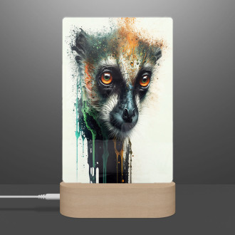 Lamp Graffiti lemurs