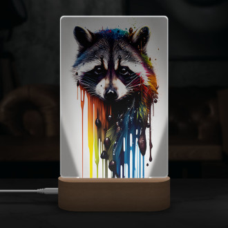 Lamp Graffiti raccoon