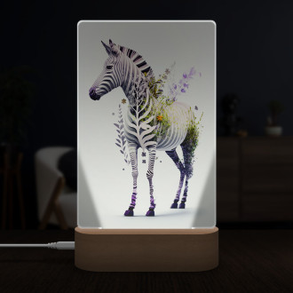 Lamp Floral zebra