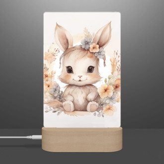 Lamp Baby hare in flowers