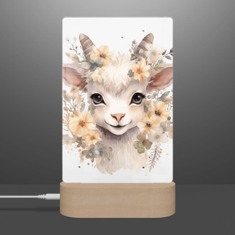Lamp Baby goat in flowers