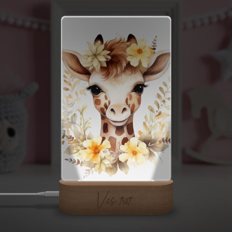Lamp Baby giraffe in flowers