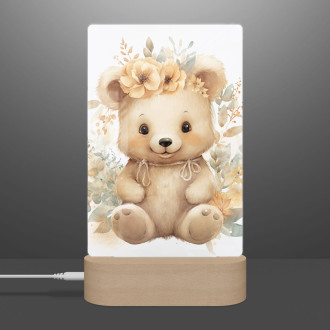 Lamp Bear cub in flowers