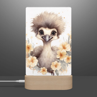 Lamp Baby ostrich in flowers