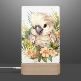 Lamp Baby parrot in flowers