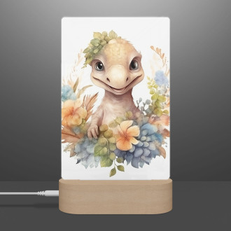 Lamp Baby dinosaur in flowers
