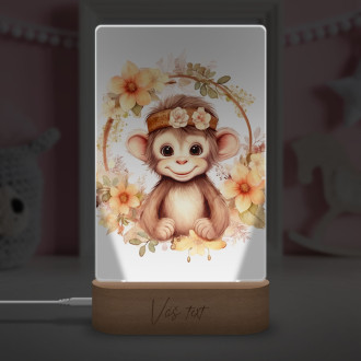 Lamp Baby monkey in flowers