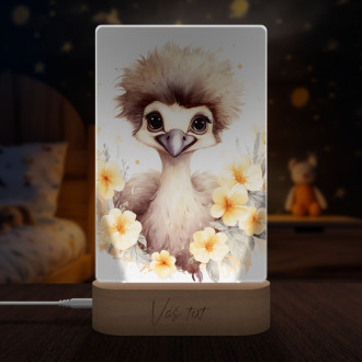 Lamp Baby ostrich in flowers