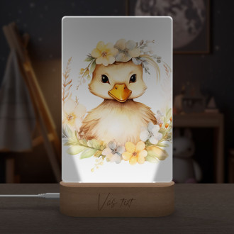 Lamp Baby duck in flowers