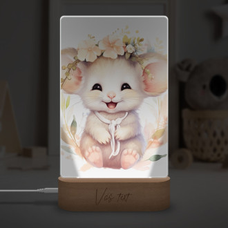 Lamp Baby mouse in flowers