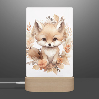 Lamp Fox cub in flowers