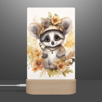Lamp Baby lemur in flowers