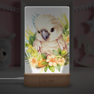 Lamp Baby parrot in flowers