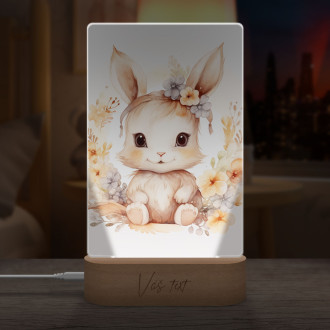 Lamp Baby hare in flowers