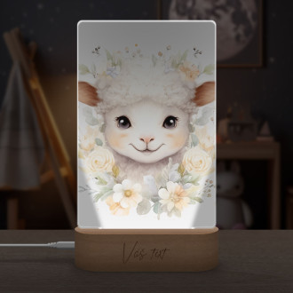 Lamp Baby sheep in flowers