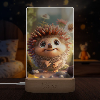 Lamp Cute animated hedgehog 2