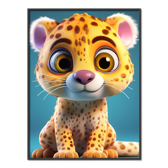 Cute animated leopard