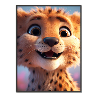 Cute animated cheetah