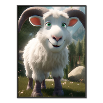 Cute animated goat