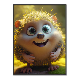 Cute animated hedgehog