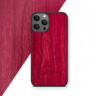 Phone case with wood veneer Amaranth