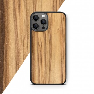 Phone case with wood veneer Walnut satin