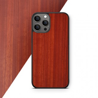 Phone case with wood veneer Padouk