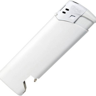 Refillable piezo lighter with opener