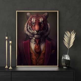 A tiger in a suit