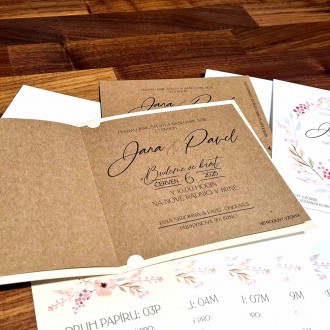Wedding invitation sample with custom text